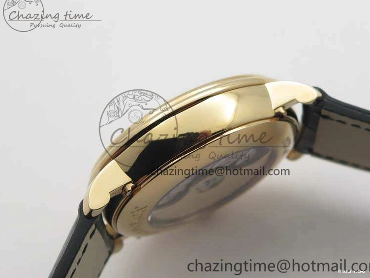 1228 Villeret 6654 RG Complicated Function OMF 1:1 Best Edition White Texture Dial On Leather Strap A Bright 8105